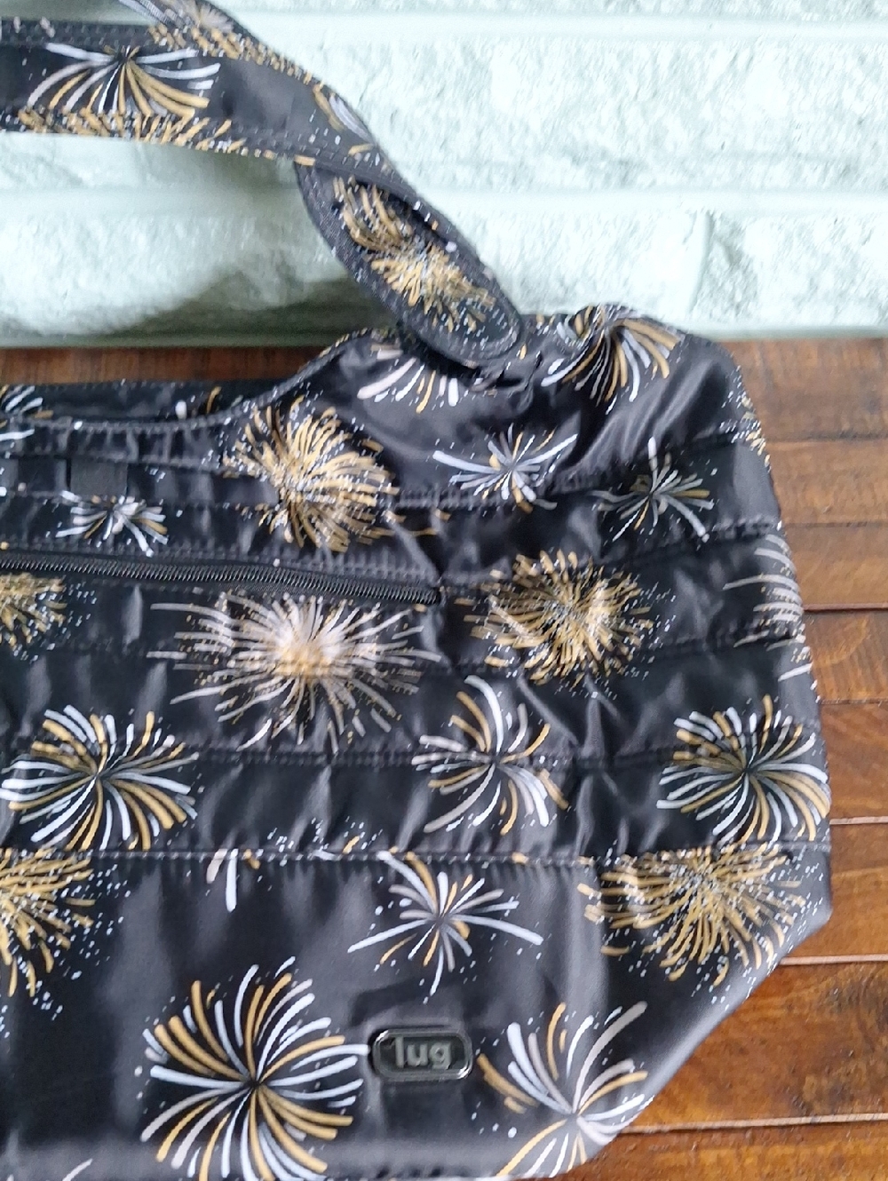 Lug Gondola Black And Gold Firework Tote Bag - Picture 3 of 8